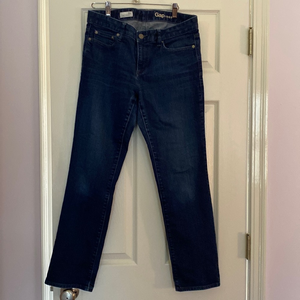 Gap real straight jeans, size 30r